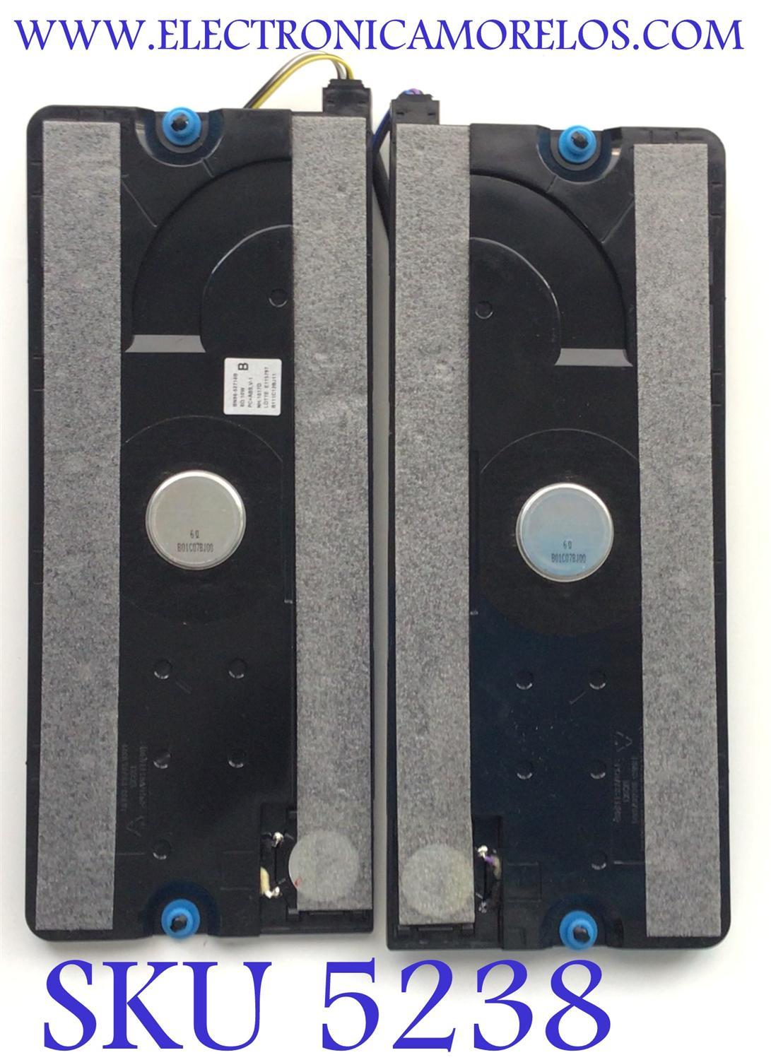 KIT DE BOCINAS (2PZS) SAMSUNG / NUMERO DE PARTE BN96-52716B / 6Ω  10W / PC+ABS,V-1 / NH-1017D / E115797 / B111C12BJ11 / BN9652716B / 52716B / NUMERO DE PANEL CY-QA055FHHV1H / MODELO QN55LS03ADFXZA
